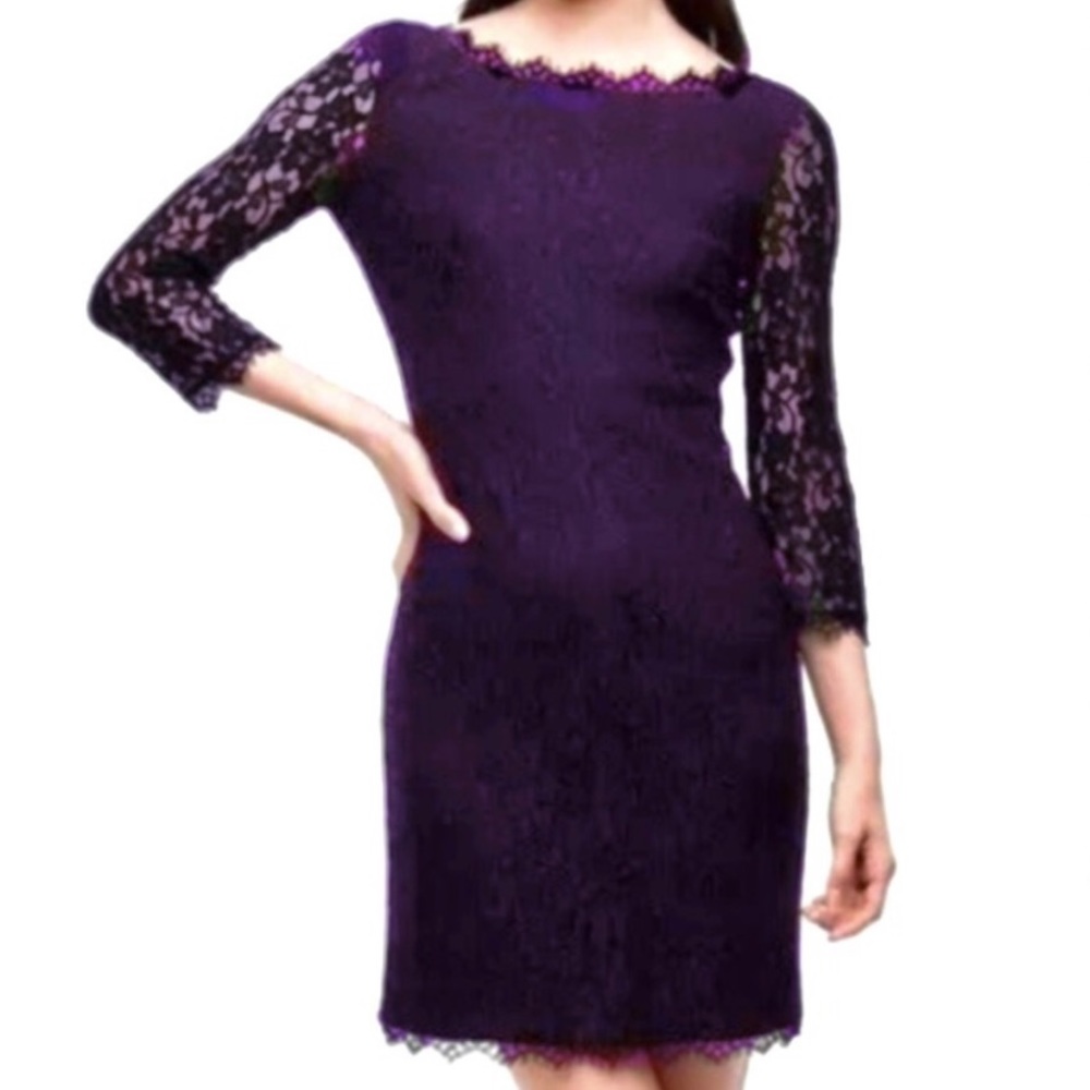 Babaton Raphael eggplant lace dress